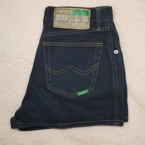 Dark Blue High Waist Jean Short